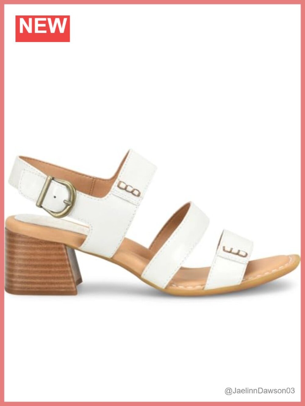 Women's Secan Leather Heeled Sandals with Block Heel, Open Square Toe